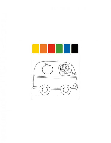 Planse preilustrate pentru pictura Vehicule, Moulin Roty