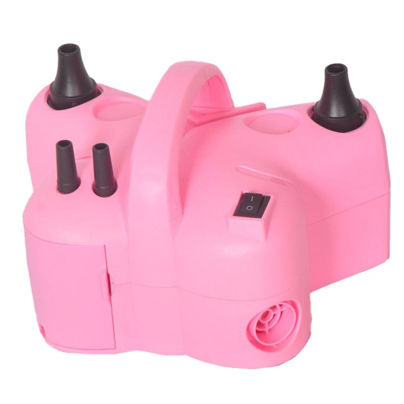 Pompa Electrica de Umflat Baloane, ANGELBEAR, cu Doua Iesiri, 220V, Putere 600W, Accesorii petrecere, Roz