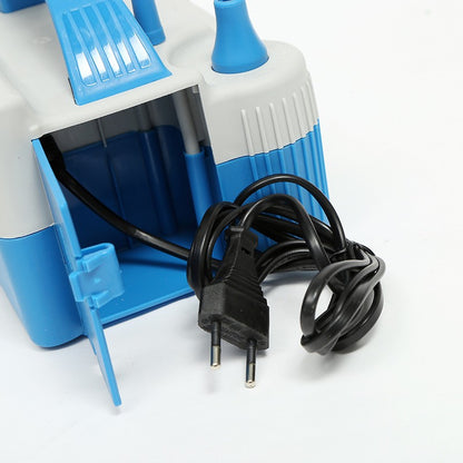 Pompa Electrica de Umflat Baloane, ANGELBEAR, cu Doua Iesiri, 220V, Putere 700W, Accesorii petrecere, Albastru-Gri