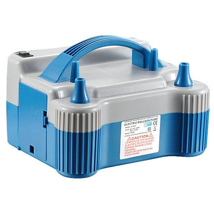Pompa Electrica de Umflat Baloane, ANGELBEAR, cu Doua Iesiri, 220V, Putere 700W, Accesorii petrecere, Albastru-Gri