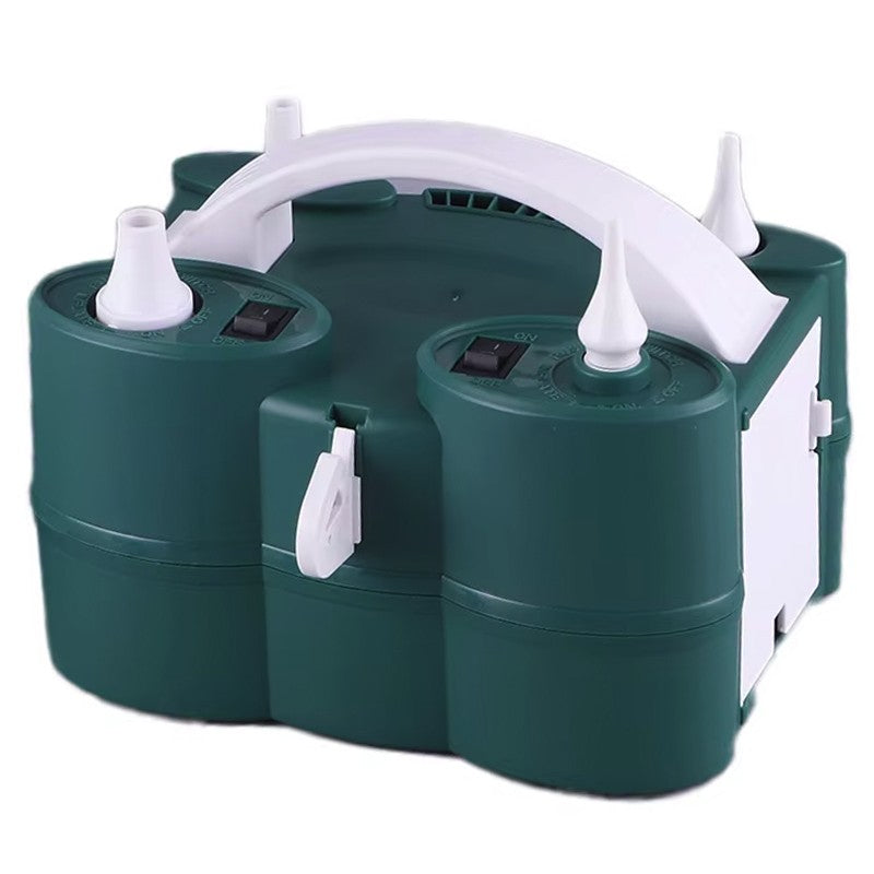Pompa Electrica de Umflat Baloane, ANGELBEAR, cu Doua Iesiri, Accesorii Incluse, 220V, Putere 600W, Accesorii petrecere, Verde
