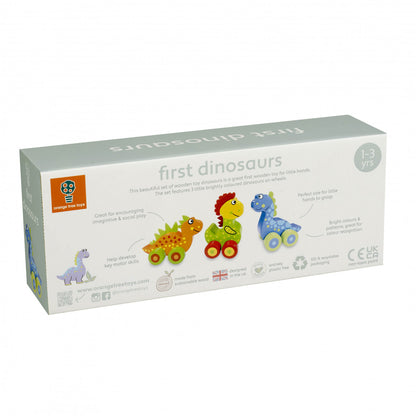 Primii mei dinozauri - set jucarii cu roti, Orange Tree Toys
