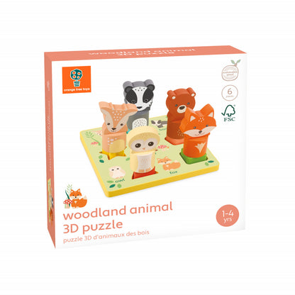 Puzzle 3D cu animale, Orange Tree Toys