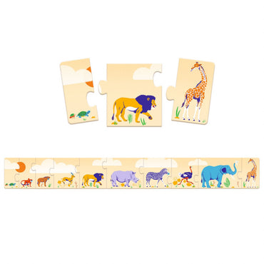 Puzzle din lemn De la mic la mare, Djeco