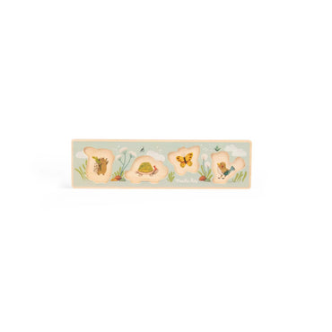 Puzzle incastru din lemn 4 animale, Moulin Roty