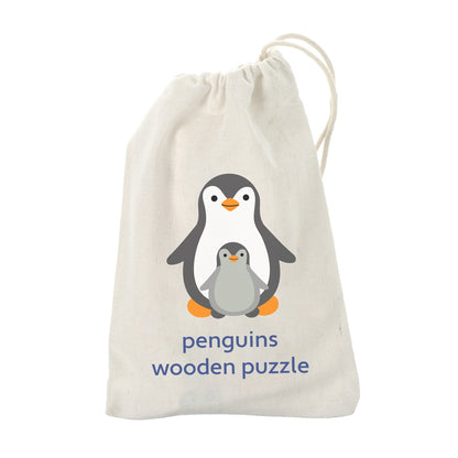 Puzzle Pinguin din lemn, Orange Tree Toys