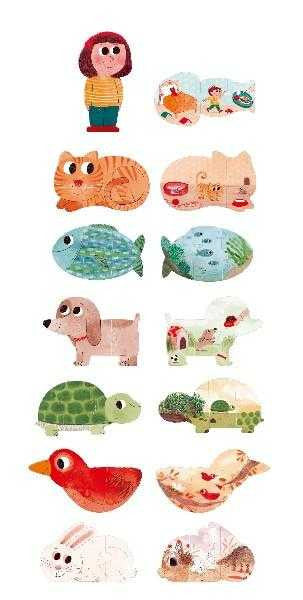 Puzzle reversibil Animale de companie, Londji