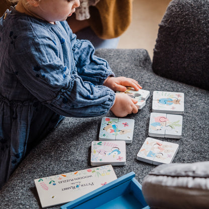 Puzzle-uri Peter Rabbit™ in cutie lemn, Orange Tree Toys
