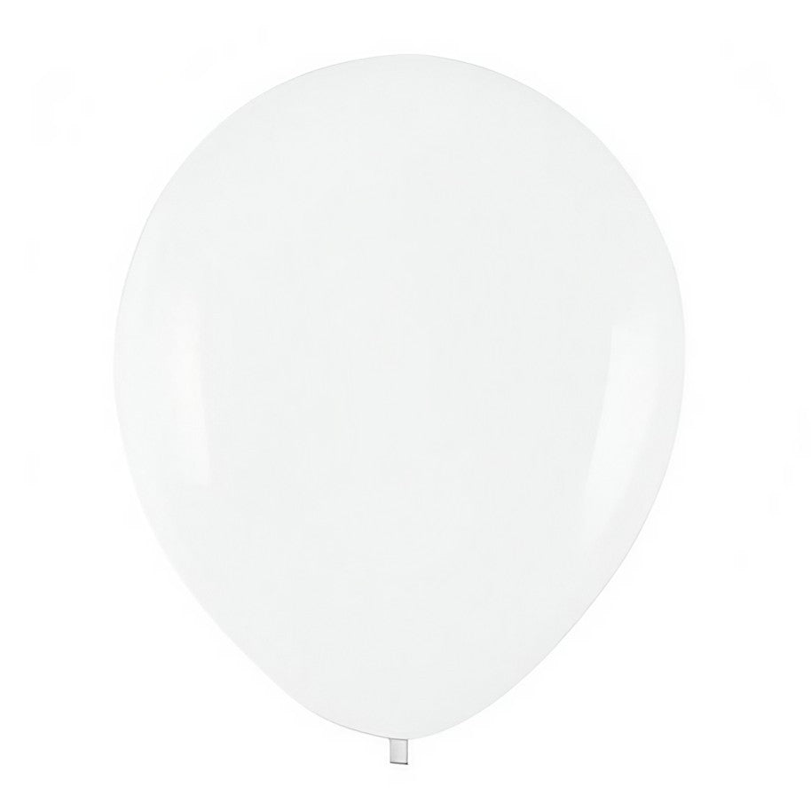 Set 10 Baloane din Latex, ANGELBEAR, Model Party, 13 cm, 1 g, Alb