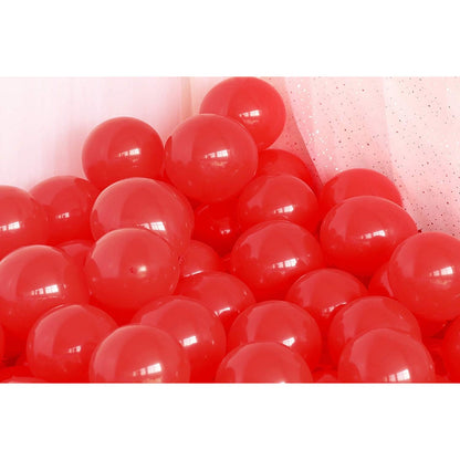 Set 10 Baloane din Latex, ANGELBEAR, Model Party, 13 cm, 1 g, Rosu