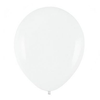 Set 10 Baloane din Latex, ANGELBEAR, Model Party, 13 cm, Albe, 2.2 g