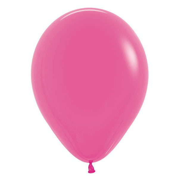 Set 10 Baloane din Latex, ANGELBEAR, Model Party cu Buline si Simple, 30 cm, Fucsia, 2.8 g