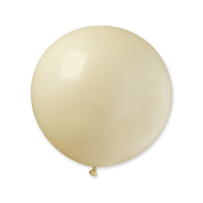 Set 2 Baloane din Latex, ANGELBEAR, Model Party Jumbo, 90 cm, Alb si Bej, 35 g