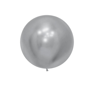 Set 2 Baloane din Latex, ANGELBEAR, Model Party Jumbo, 90 cm, Auriu Argintiu, 35 g