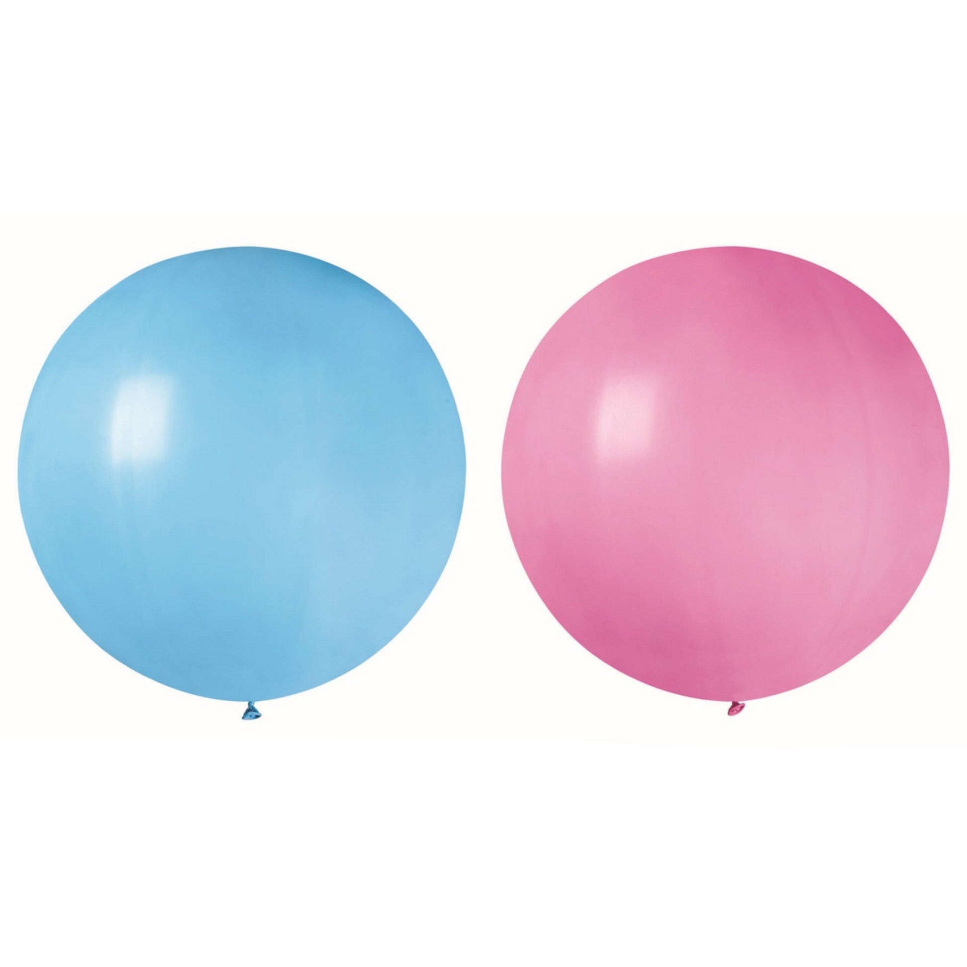 Set 2 Baloane din Latex, ANGELBEAR, Model Party Jumbo, 90 cm, Roz si Bleu, 35 g