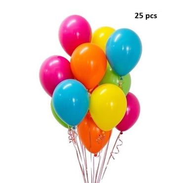 Set 25 Baloane din Latex, ANGELBEAR Metalizate, Model Party, 30 cm, Multicolore, 2.8 g