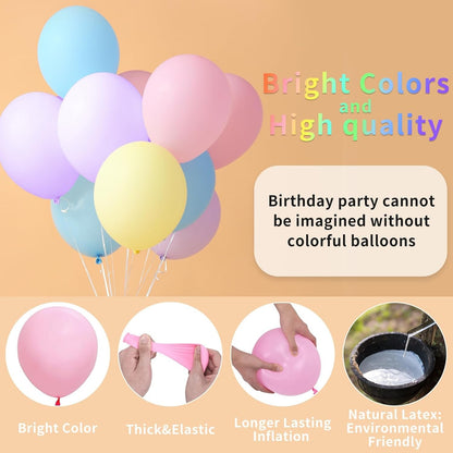 Set 25 Baloane din Latex, ANGELBEAR, Model Party, 13 cm, Multicolore, Culori Pale, 1 g