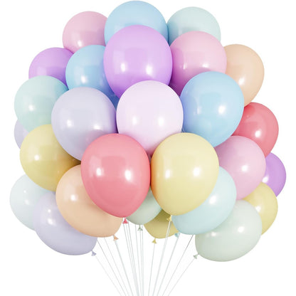 Set 25 Baloane din Latex, ANGELBEAR, Model Party, 13 cm, Multicolore, Culori Pale, 1 g