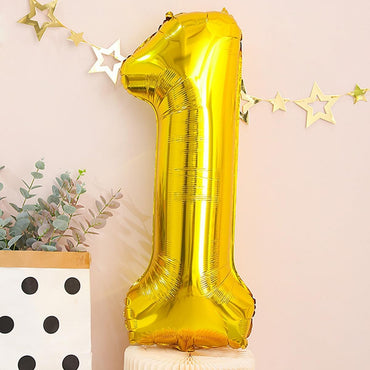 Set 30 Baloane Folie si Latex, ANGELBEAR, Tematica Prima Aniversare, Baloane Latex 30cm, 25cm, Figurina Girafa 32x34 cm, Frunza Palmier 15 cm, Cifra 1 76 cm, Multicolor