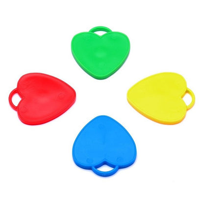 Set 4 Greutati pentru Baloanele cu Heliu, ANGELBEAR, 32 grame, 8 grame Fiecare, Plastic, Forma Inima, Multicolor