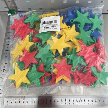 Set 4 Greutati pentru Baloanele cu Heliu, ANGELBEAR, 32 grame, 8 grame Fiecare, Plastic, Forma Stelute, Multicolor