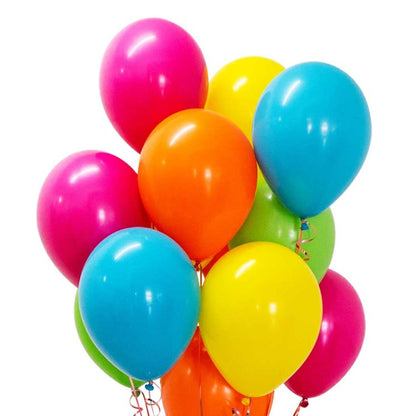 Set 50 Baloane din Latex Metalizate, ANGELBEAR, Model Party, 30 cm, Multicolore, 2.4 g