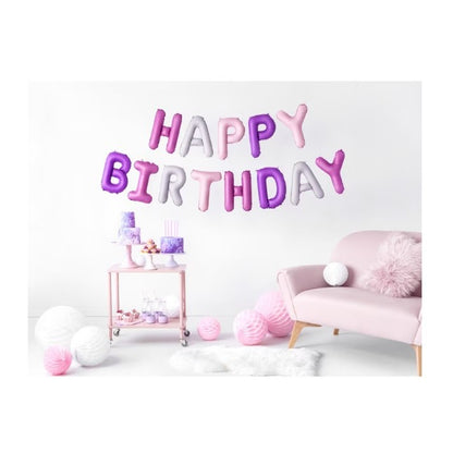 Set baloane folie ANGELBEAR, Happy Birthday, 40 cm, multicolor