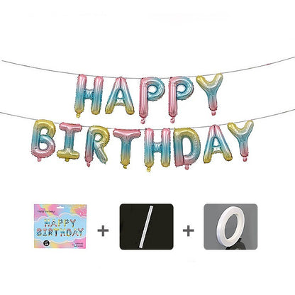 Set baloane folie ANGELBEAR, Happy Birthday, 40 cm, multicolor