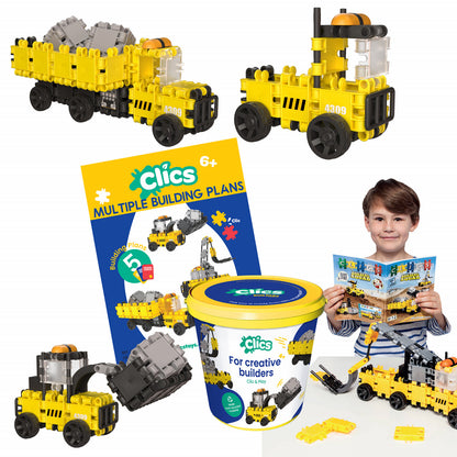 Set Clics de construit vehicule de constructie 5 in 1
