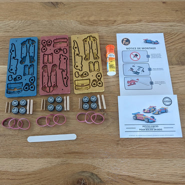 Set de constructie 3 masini de curse, Croc toys