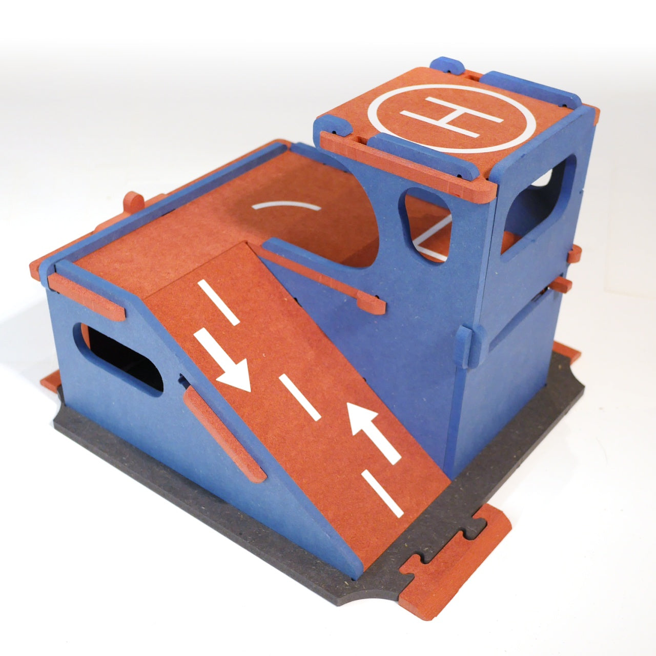 Set de constructie Garaj modular cu pista si 2 masini de curse, Croc toys