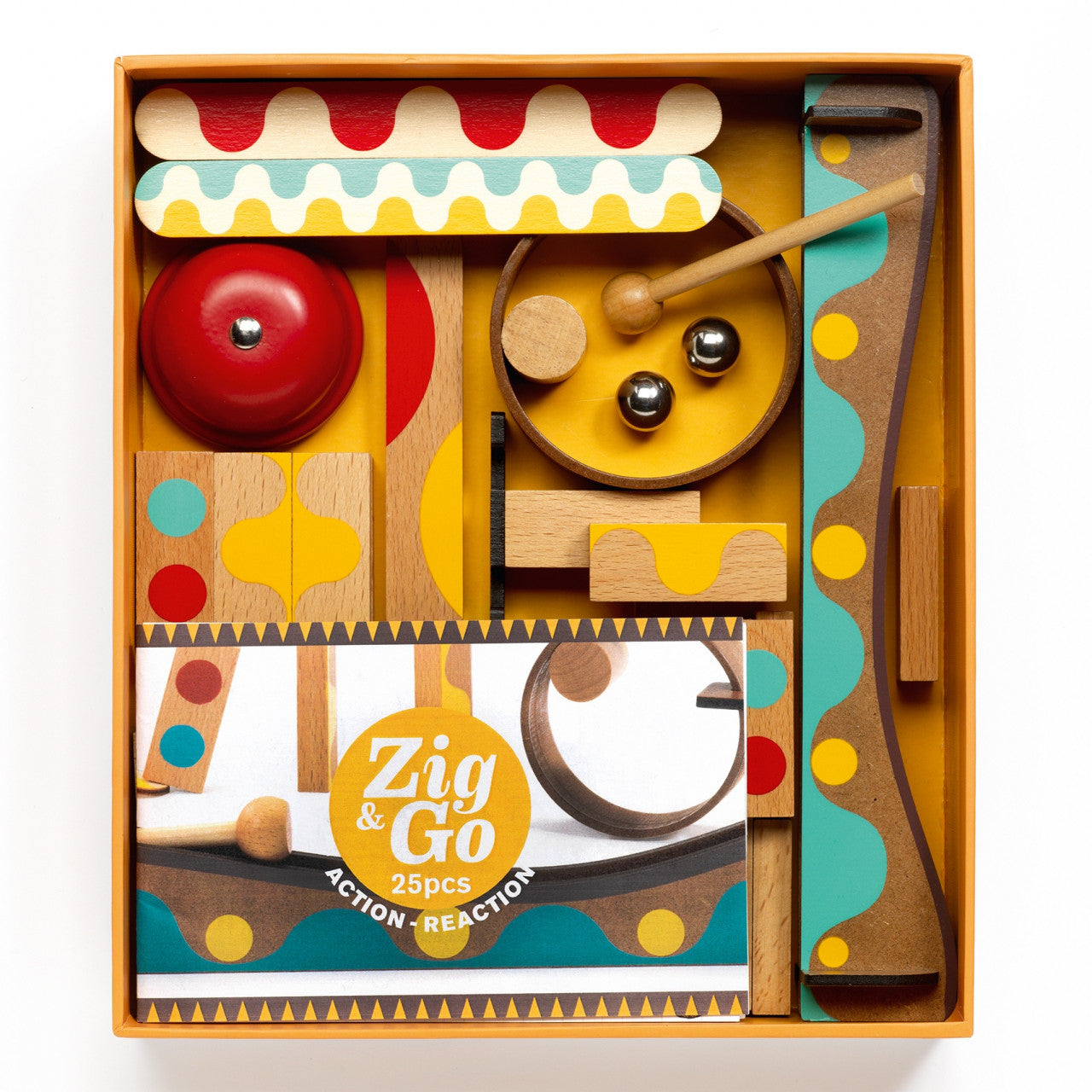 Set de constructie trasee Zig & Go Dring 25 piese, Djeco