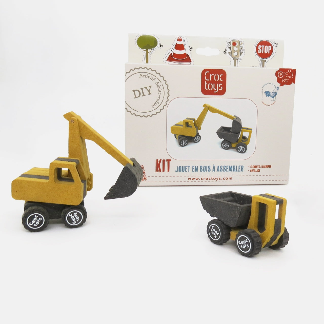 Set de constructie vehicule de santier Marco si Frederic, Croc toys