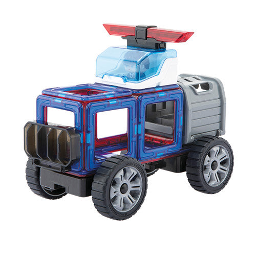 Set magnetic de construit- Magformers, masini de interventie