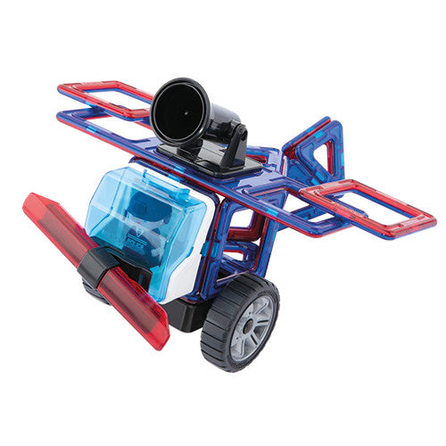 Set magnetic de construit- Magformers, masini de interventie