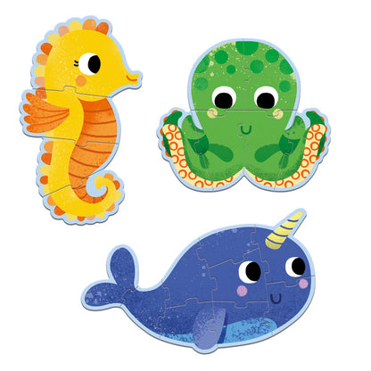 Set puzzle-uri evolutive In ocean, Djeco