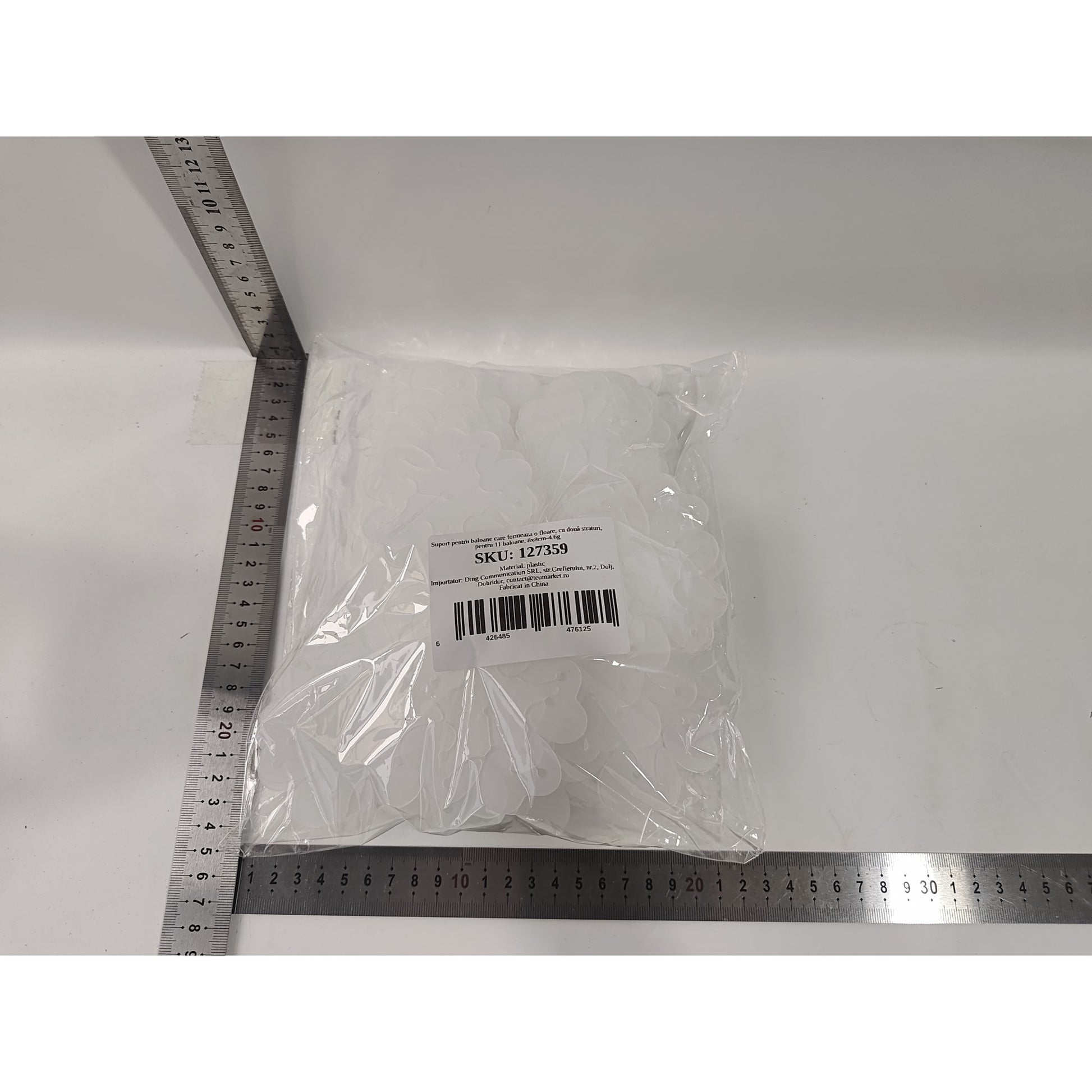 Suport pentru Baloane, ANGELBEAR, Care Formeaza o Floare, cu Doua Straturi, pentru 11 Baloane, 8x8cm, 4.6g