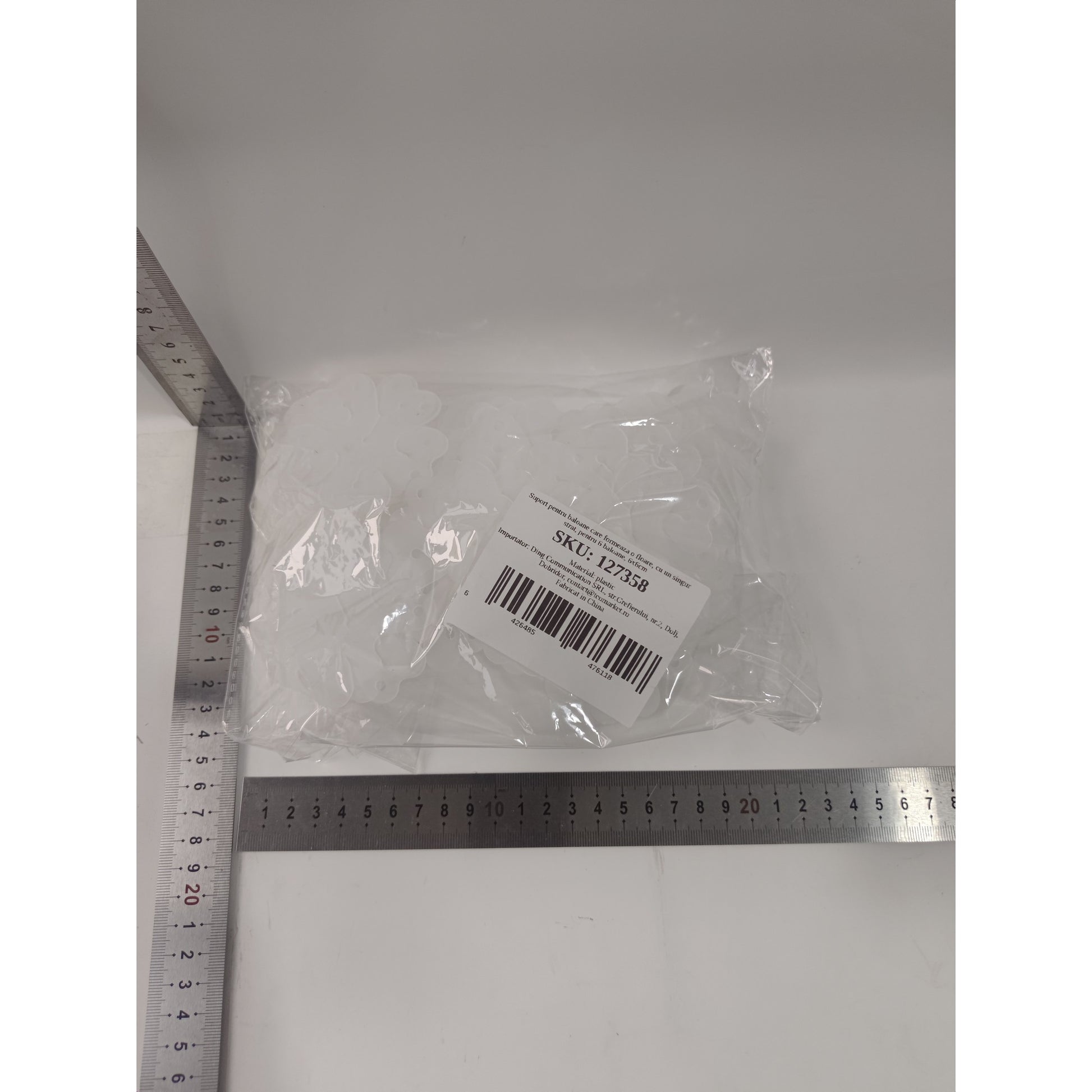 Suport pentru Baloane, ANGELBEAR, care Formeaza o Floare, cu Un Singur Strat, pentru 6 Baloane, 6x6cm, 2.7g
