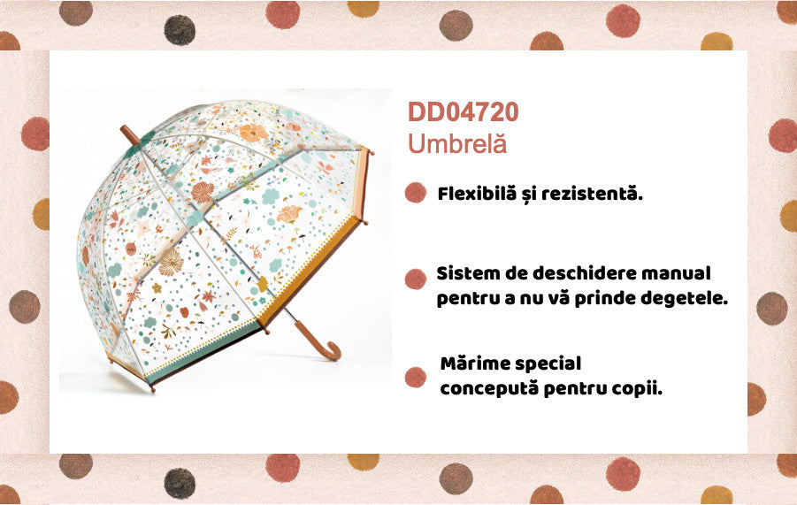 Umbrela pentru adulti Flori colorate, Djeco