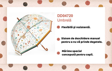Umbrela pentru adulti Flori colorate, Djeco