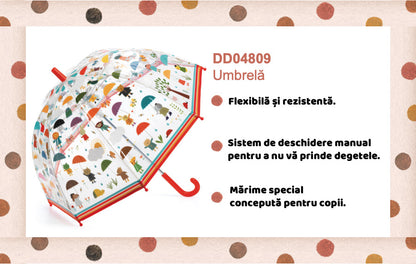 Umbrela pentru copii In ploaie, Djeco